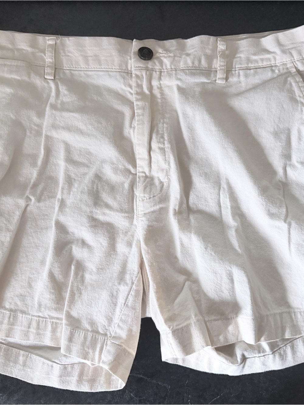 Goodthreads 33W 5” Natural White Cotton Comfort Stretch Chino Shorts